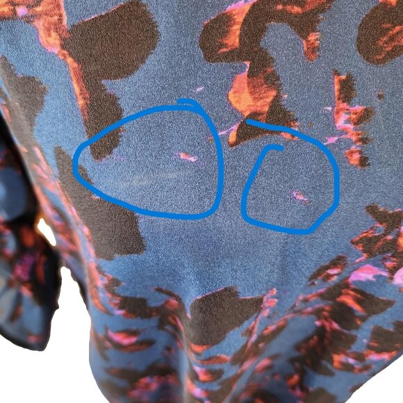 Sheer/Loose fitting Blouse in Blue Floral print by Collective Concept. Size - M - Picture 7 of 7